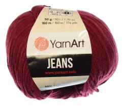 Jeans 66 vínová YarnArt