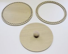 Set prstenec + dno + víko + knopka JAVOR  22,5 cm typ A3
