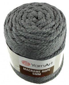 Macrame Rope 5 mm 758  šedá