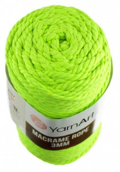 Macrame Rope 801 neon zelená  3 mm